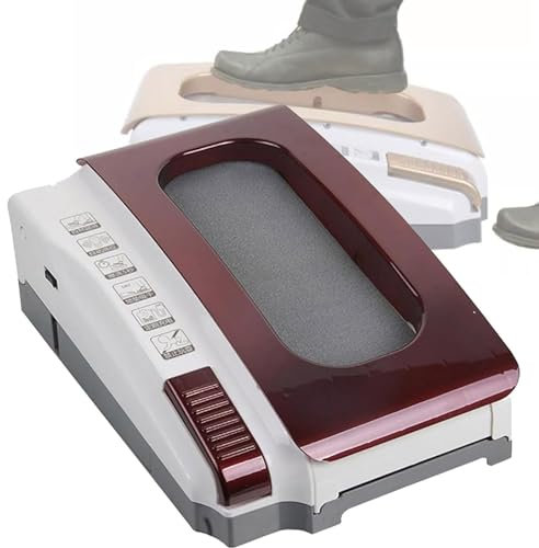 YEHOZZ Cireuse De Chaussures électrique, Cireuse De Chaussures Automatique De Type Rechargeable avec Démarrage à Détection Automatique, Cireuse De Chaussures Automatique Intelligente Et Lavable,Red