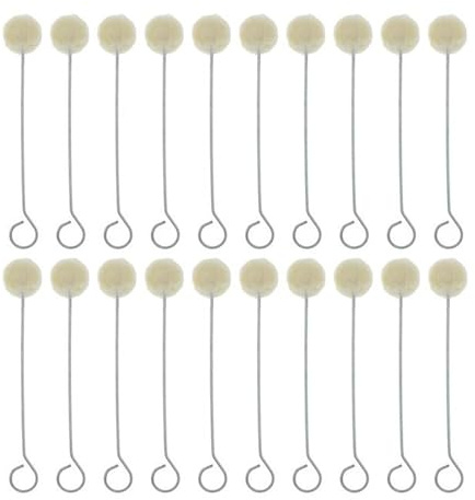 50Pcs Wool Daubers Ball Brush Leather Dye Dauber Dyeing Applicator with Metal Handle for DIY Crafts Projects (50)