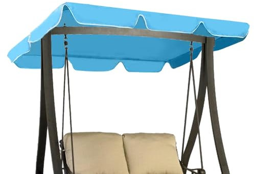 Ersatzdach für Hollywoodschaukel 3 Sitzer, Hollywoodschaukel Dachbezug, Gartenschaukel Bezug für Hollywoodschaukel/Hängematte, Wasserdichtes UV-Schutz Dach für Hollywoodschaukel Outdoor