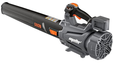 Mellif 40 V sladdlös lövblås – 570 CFM, 145 MPH, 3 variabel hastighet, Bruhless motor, handhållen – kompatibel med Dewalt och 20 V-batterier (endast verktyg), kraftfull turbofläkt för gräsmatta