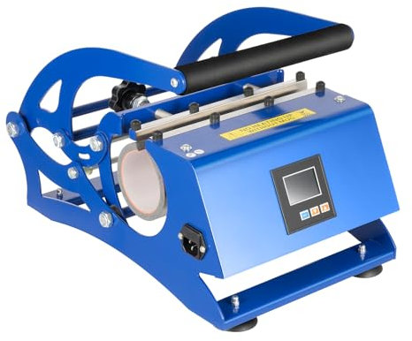 6 in 1 Tassen Presse Maschine, Transferpresse Tasse Backformmaschine 600W Heißpresse Becherpresse Becher Hitzepresse für Symbole, Hochformatfotos, Querformatmuster