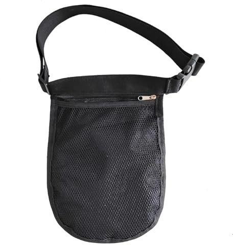 Zqkimzi Mesh Taille Balltasche Schweißfest Ballhalter Oxford Tuch Balltasche Pickleball Hüfttasche Verstellbare Hüftballtasche Tragbarer Ballhalter Multifunktionales Ballband für Golf Tennis Pong