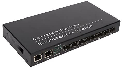 Commutateur Fibre Ethernet Gigabit, commutateur Gigabit 8 Ports, commutateur Ethernet Gigabit 2 Ports optiques 8 Ports électriques, Hub réseau Domestique