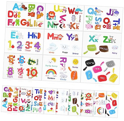 18 Sheet Early Ed Sticker Set Numbers Weather Animals Classroom Decorations