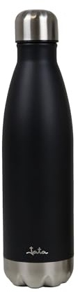 JATA HTER1011 - Botella agua acero inoxidable 500 ml. Botella termica sin BPA. Termo con cierre a rosca. Conserva las bebidas frías o calientes. Doble Aislamiento: Interior y Exterior. Negro
