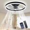 Ceiling Fans with Lights, 50cm Smart Ceiling Fan Light with 3 Light Colors 6 Speed, Dimmable, Reversible, Timer, LED Ceiling Fans with Lights and Remote for Bedroom Living Room, Black