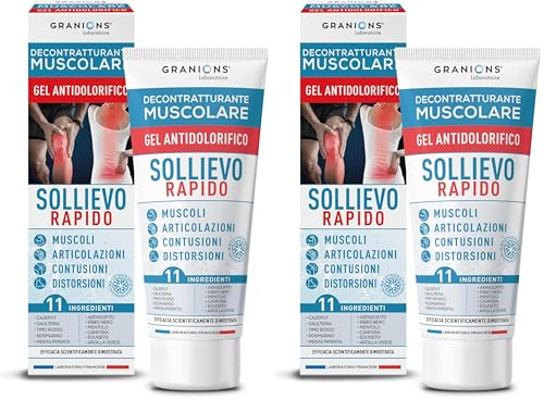 Décontractant Musculaire Gel Anti-Douleur GRANIONS | Soulage rapidement douleurs articulaires, musculaires et post-traumatiques | Effet Cryothérapie, Efficacité scientifiquement démontrée | 100 ml
