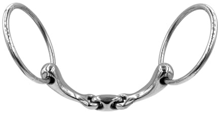 ES0079 ErgoBit Wassertrense Doppelt Gebrochen Edelstahl 65mm/14mm, 13.5 cm | Equine Smile Anatomisch Maulfreundlich Ergonomisch Ringtrense Gebiss Pferd Pony Maulschonend Reitsport Ausbildungsgebiss