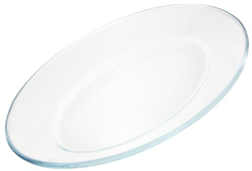 BESPORTBLE Delicate Glass Fish Serving Plate Oval Food Container for Steaming Dessert and Dining Modern Style for Home Restaurant and Events