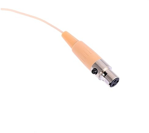 UPKOCH Microfono Archetto Condensatore Cablato Beige con Connettore Xlr Pin Microfono Vocal per Insegnamento Spettacoli e Conferenze Design Leggero e Flessibile Indossabile su Testa