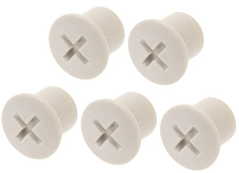 Toyvian 5pcs Slide Nuts Screws Slide Attachments Hinged Screw Cover Caps Accessories Playground Repair Parts Plastic Grey