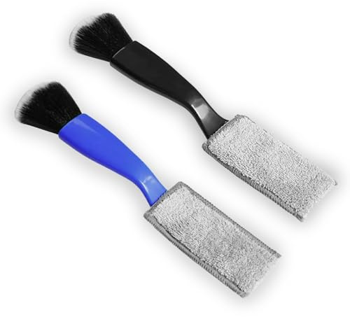 Zegnuem Staubbürste Auto, 2 Stück Reinigungspinsel Auto, Weichen Borsten Autobürste, Auto Reinigung Pinsel Set, Für Armaturenbrett, Lüftungsdüsen Und Zwischenräume, Windschutzscheiben