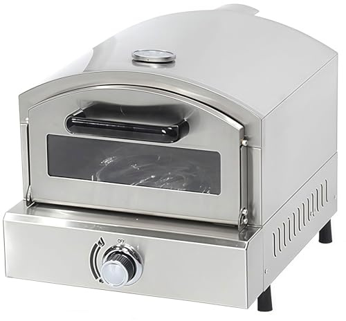 Professional Grade Pizza Maker with Separate Temperature Control, Ideal for Pizzerias and Hotels, Features Heat-Resistant Glass Window and Mechanical Knob for Precise Baking Gas