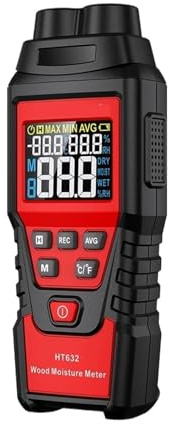 Wood Moisture Meter Wall Water Tester Digital Humidity Hygrometer Concrete Cement Brick Detector for 7 Material Simple to Operate