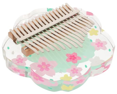 Zerodeko Daumenklavier Kalimba Kleines Musikinstrument Handklavier mit 17 Tönen für Musikunterricht und Anfänger