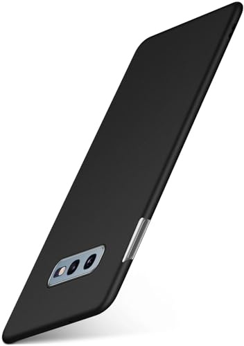 moex für Samsung Galaxy S10e Hülle Ultra Dünn, Schutzhülle mit erhöhtem Kameraschutz, Slim Cover Hardcase Backcover, Dünnste Handyhülle Minimalistisch Alpha Case, Matt Schwarz