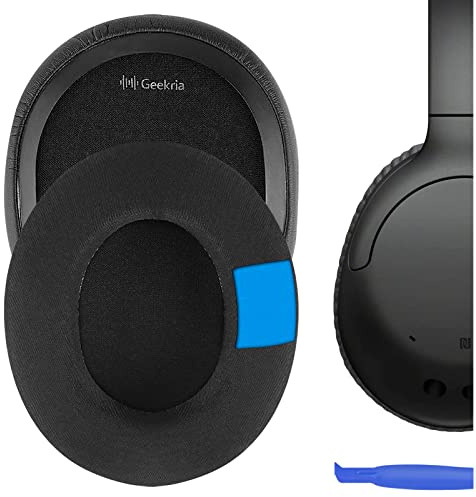 Geekria Sport Cooling Gel Replacement Ear Pads Compatible with Sony WH-CH700N, WH-CH710N, WH-CH720N Headphones, Ear Cushions with Video Guide (Black)