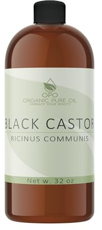 Jamaican Black Castor Oil - 32 OZ Pure, Cold Pressed, Filtered Hexane & Chemical Free, PBA-Free Plastic Caster - Hair Growth, Body, Skin - Brows, Lashes
