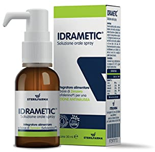 Idrametic integratore alimentare Spray Orale a base di Vitamine del gruppo B, L-Alanina e Zenzero (Sofalenina) azione ANTINAUSEA - Flacone 30 ML