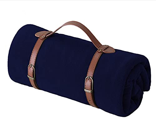 Zoomlie Warme Yoga-Decke, Polar-Fleece-Überwurf, Decke, 100 x 150 cm, Couch-Überwurf, für Zuhause, Freizeit, Camping, Arbeit, Mittagspause (Marineblau, 100 x 150 cm)