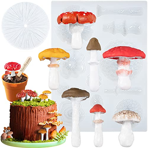 musykrafties Silikonform Pilz und Veiner für Fondant-Kuchen-Dekorieren, Modellierschokolade