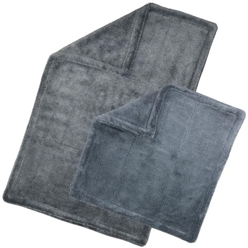 Ivality® Auto Trockentuch Set – 2 Stück - 80x50 cm & 40x40 cm, 1800 GSM Saugstarkes Twisted Mikrofasertücher - Trockentuch für AutoPflege und Motorrad - Fusselfreie & Lack-schonende Microfasertücher