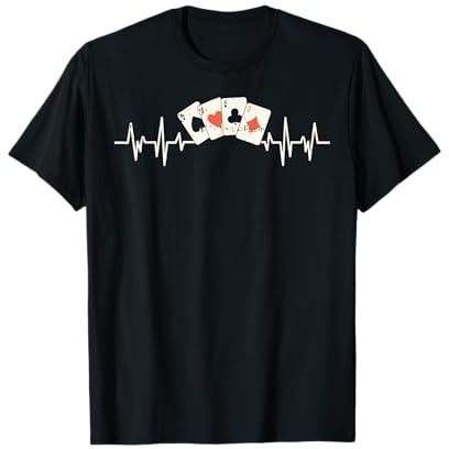 Rythme Cardiaque Poker Bluff Argent Jeux De Cartes Cadeau T-Shirt