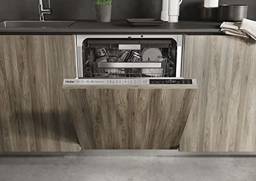 Haier WASHLENS SERIE 6 XIB 5C1S3FS vollintegrierter Geschirrspüler / 15 Maßgedecke/Breite 60 cm/Sparsam dank Inverter-Motor/Energieklasse B/Dampffunktion/Smart Home: Wi-Fi