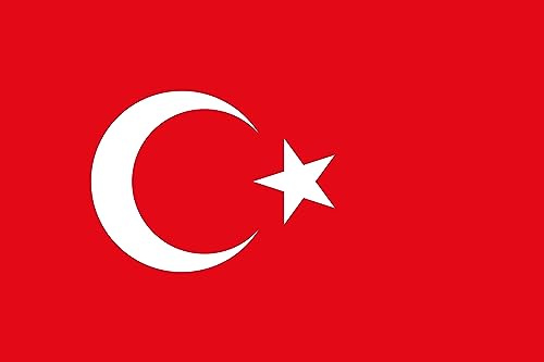 Premium Fahnen Flagge - 90 x 150 cm / 150 cm 90 cm - aus Polyester mit goldenen Ösen - Langlebig und Wetterfest (Türkei)