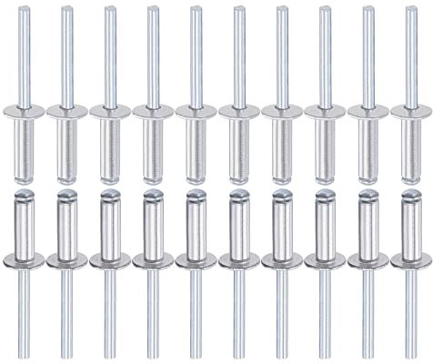 DTGN 6mm x 20mm (DxL) Blindnieten - 50Pack - Gut für Maschine Verbindung - Aluminum Kuppel Offenes Ende Niet