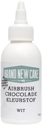BrandNewCake® Airbrush Lebensmittelfarbe Weiß 75ml - Essbare Farbe für Schokolade - Perfekt für Torten-Dekoration