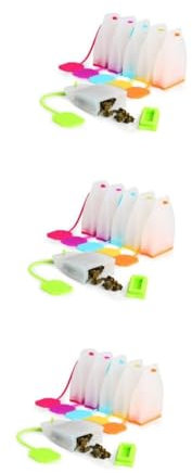 MAGICLULU 18piezas Filtros De Té De Silicona Reutilizables Para Infusiones Tazas y Tetera Diseño Fácil De Usar Material De Alimenticio Aleatorios