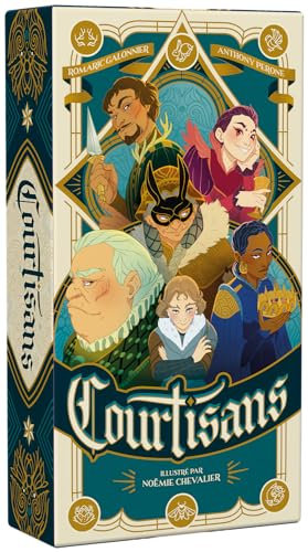 Blackrock Games COURTISANS - Jeu de Cartes et de Bluff - 8 Ans et Plus - idéal Entre Amis et en Famille - Jeu de société - Tactique - Intrigue - Catch Up Games