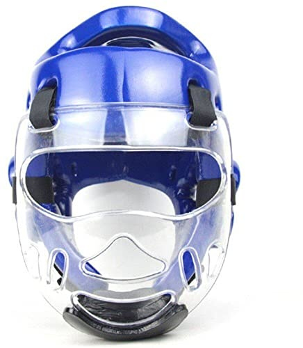 Tsffae Copricapo Karate per Bambini, Casco per Arti Marziali MMA, Casco per Arti Marziali, Visiera Rimovibile, Copricapo per Sparring, Grappling, Muay Thai, Kickboxing, Taekwondo, Allenamento