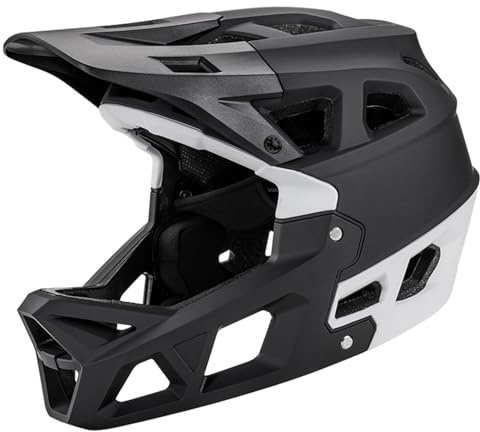 Casque de VTT intégral, Casque de VTT de Descente pour Adulte, pour Homme/Femme, avec visière et Plus de 31 aérations, Taille L pour Tour de tête de 59 à 61 cm, Doublure Amovible
