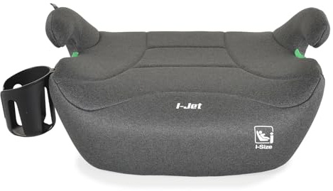 Moni seggiolino bambini, seggiolino di rialzo i-Jet (125-150cm) gruppo 3, isofix, colori:grigio