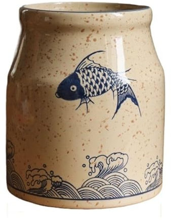 Porta Mestoli da Cucina Portautensili da cucina for piano di lavoro, portautensili decorativo di grandi dimensioni, posate in coccio for utensili in ceramica e organizer for riporre spatole Portautens