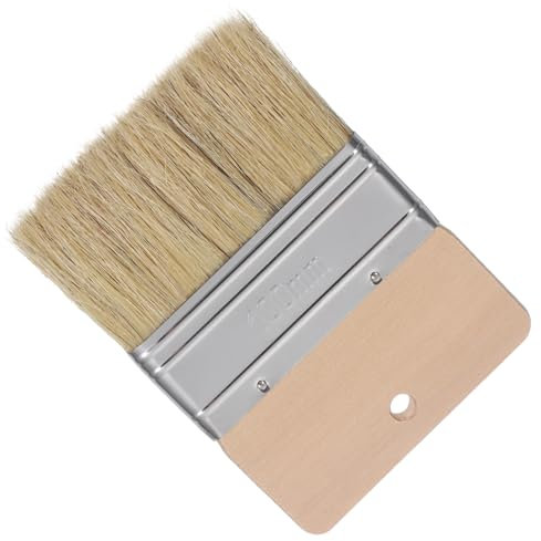 HOMOCONO Sturdy Brush with Wooden Handle Featuring Firmly Attached Bristles, Natural Boar Bristle Sand Remover Brush for Painting and Artistic Painting Work on Walls and Beach Surfaces