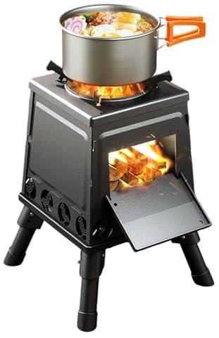Estufa de leña para acampar, Estufa de camping portátil | Horno De Camping Plegable Estufa De Leña Pequeña | Gadgets para acampar, calentador de leña, estufa de leña portátil para el Año Nuevo Chino,