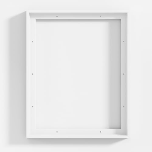 Venusmiles Canvas Frame 16x20 Frame for Canvas Painting Floating for 1 Deep, Floater for Canvas Artist Panel Oil Painting Wall Art Décor, Vertical or Horizontal Picture Wall Decor, White