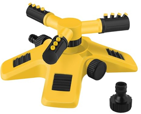 Irrigatore Per Giardino - Sprinkler Sul pratos | Sprinkler Giardino 360° | Annaffiatoio Rotante A 3 Bracci | Irrigatore Copertura A 360° Per Piscina Serra Orto pratos Giardino Piante Verdure Cortile