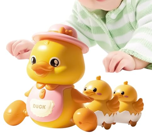 Patifirst Juguetes De Gateo para Bebé, Pato Magnético Móvil con Luz para Aprendizaje Temprano De Niños, Juguetes Musicales Interactivos Bebés Niñas Niños 18 Meses