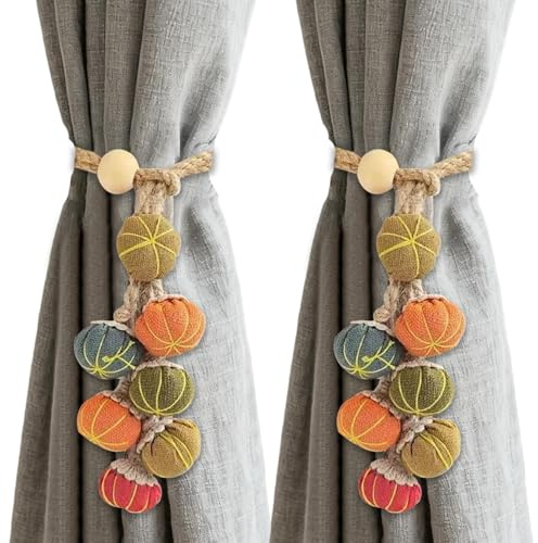 Genérico Holdbacks de - Tiebos Decorativos de Cortina, Accesorios de drapeas rústicas de 2 Paquetes, Juego de Soporte de de Estilo de Granja | Cortina Vintage Backs, Ganchos de