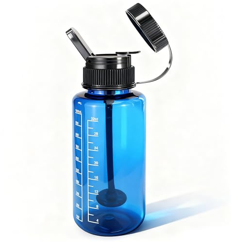 Poliveyy Innovative Portable Bottle | Durable High-Temperature Silicone & Concealed Filter System (Blue)