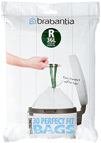 Brabantia 115646 PerfectFit Sac de poubelle pour Bo Touch Bin Plastique Blanc 0,1 x 46 x 76 cm