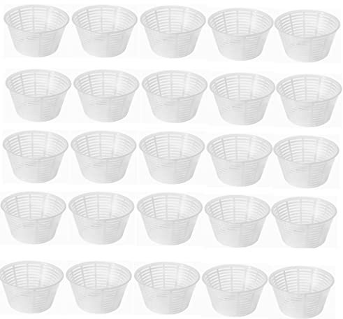 AlcoFermBrew 25 x Moule à fromage - 0.5kg - 12x6.3cm - Forme à fromage | Moule à faisselle | Fromage maison