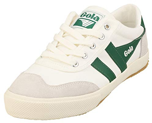 Gola Unisex Badminton Sneaker, Off White/Green, 40 EU