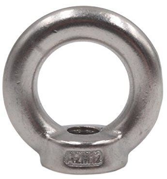 5 Stück Ringmutter DIN 582 Edelstahl V2A Ösenmutter Metrisch M6 M8 M10 M12 rostfrei A2 - Augenmutter (M12)