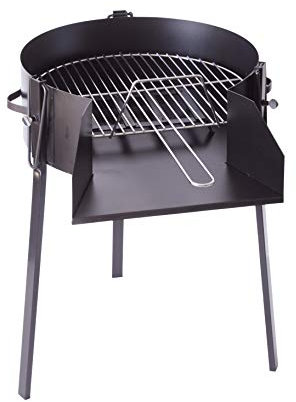 LepantoGarden Barbacoa pequeña portátil carbón Redonda 40 cnt de Chapa para Carbon, barbacoa con patas desmontables y parilla.