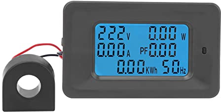 Display LCD digitale 6 in 1 Misuratore di tensione 110 V a 250 V Corrente 100A Amperaggio Amperometro Voltmetro Multimetro Pannello di controllo dell'energia di potenza con induttore reciproco